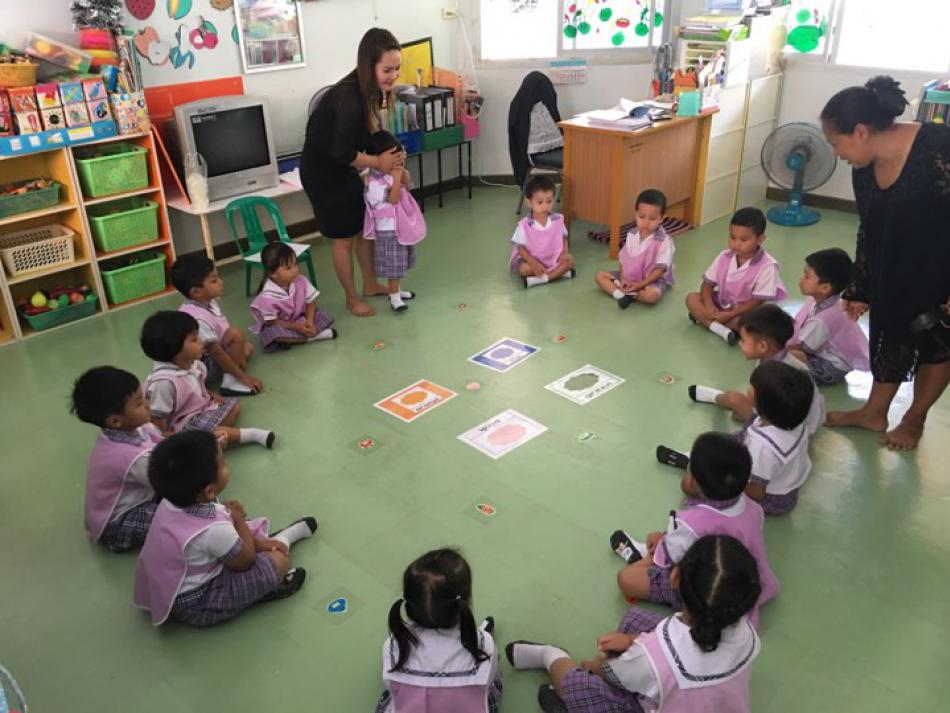 ศูนย์พัฒนาเด็กเล็กได้จัดงบประมาณเพื่อจ้างครูสอนพิเศษภาษาต่างประเทศ ไห้กับลูกหลานของพี่น้องชาวตำบลปากน้ำ เพื่อไห้ทันต่อยุคอาเซียน ซึ่งวันนี้เปิดเป็นสัปดาห์ที่สอง ตั้งแต่เวลา 08.30-09.30 น. ทุกวันอังคารและวันพุธ (6 ภาพ)